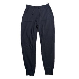 Pink Republic Elastic Waist Drawstring Knit Black  Jogger Pants Pockets Small